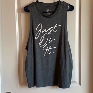 Nike Dri-Fit “Just Do It” Grey Tank - XL